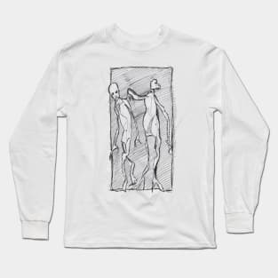 Two Abstract Friends Long Sleeve T-Shirt